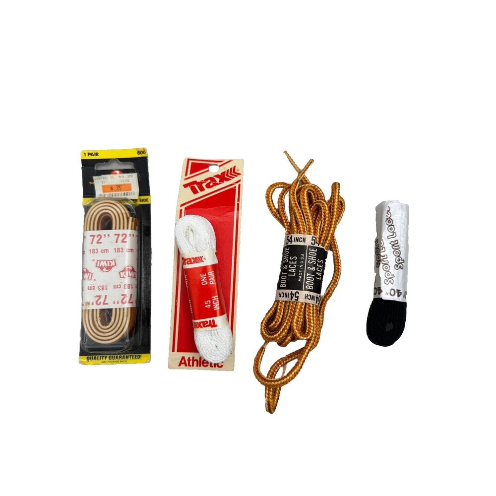 Kiwi Rawhide Laces 72 inches Square Leather Track Athletic Sport Shoelaces